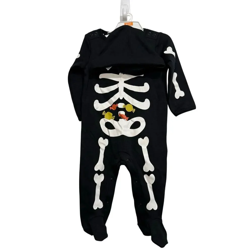 Carter’s 9 Month Skeleton One Piece Outfit and Hat